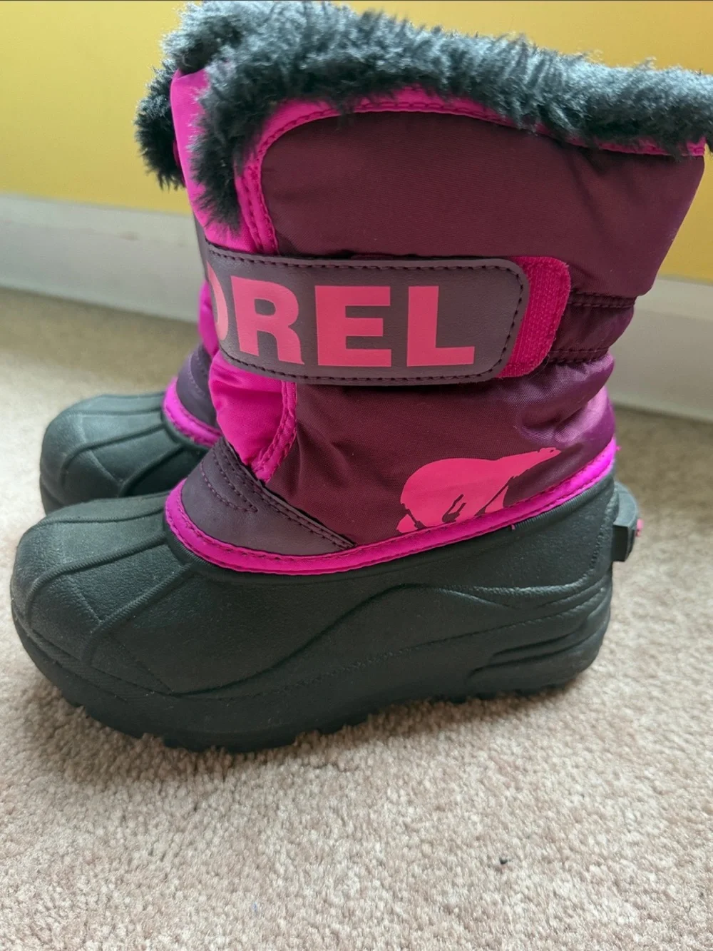 Sorel Kids Winter Boots in Pink and Purple